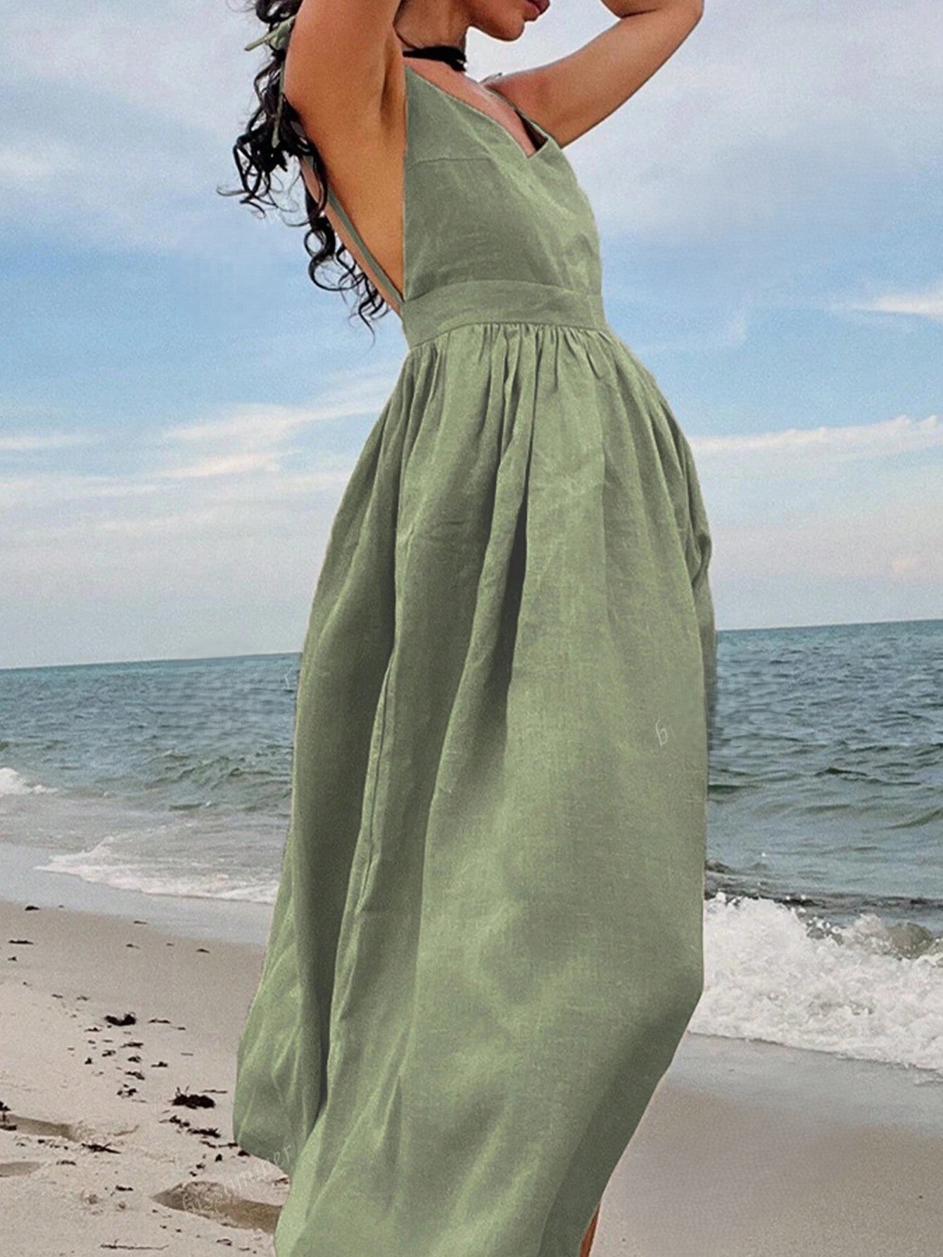 Dames asymmetrische zomerjurk | Midi