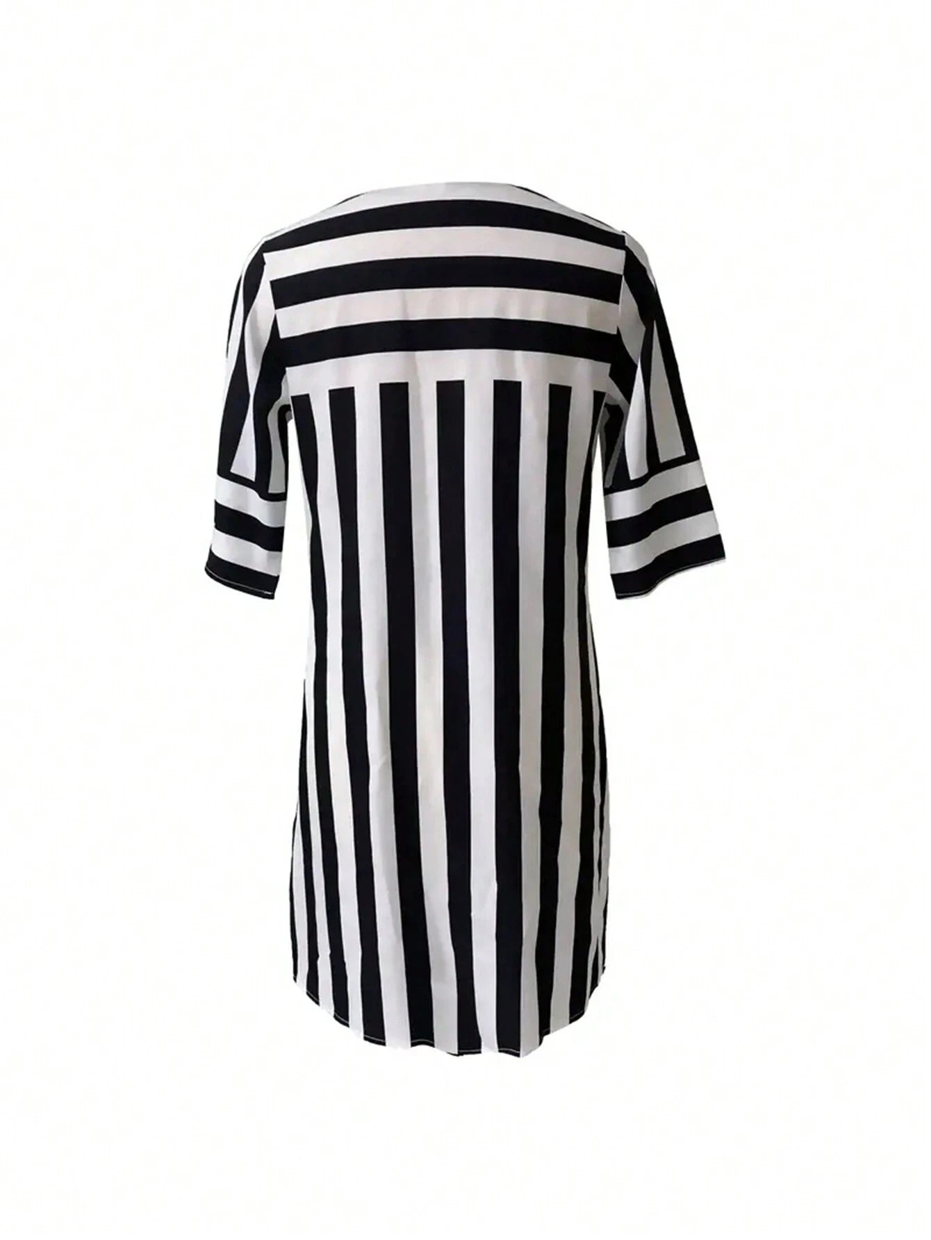 Dames Comfortabele streepjes zomerjurk | Midi