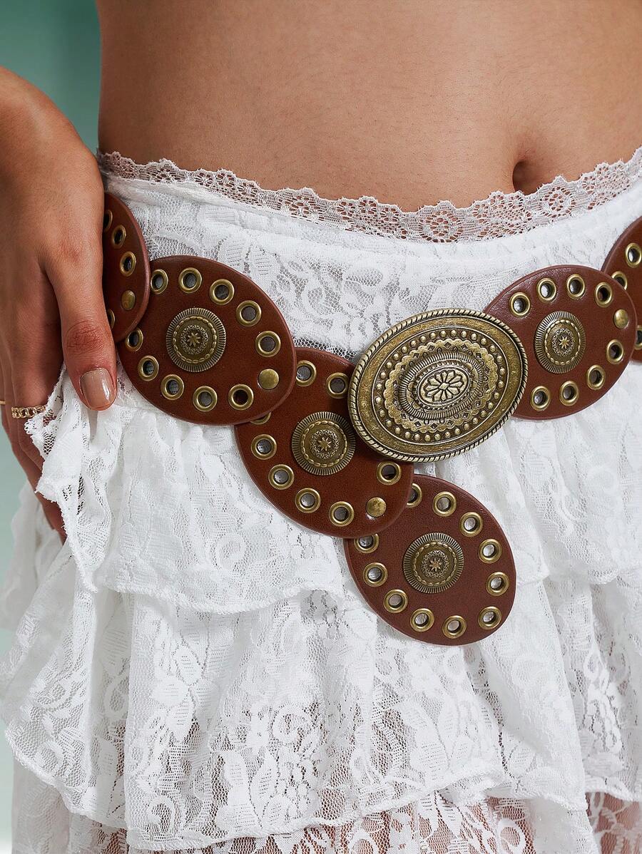 Dames Bohemian Zomer Riem | Breed, Met Gouden Details