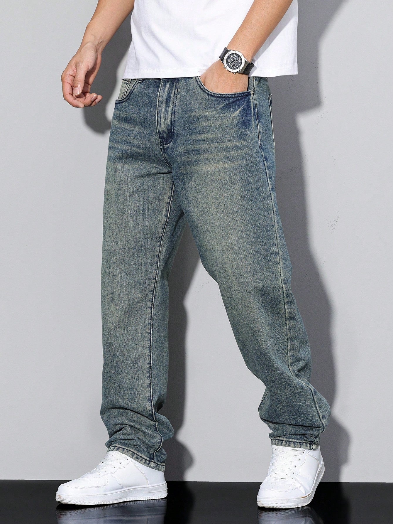 Heren Jeans Broek | Gedempte Wassing
