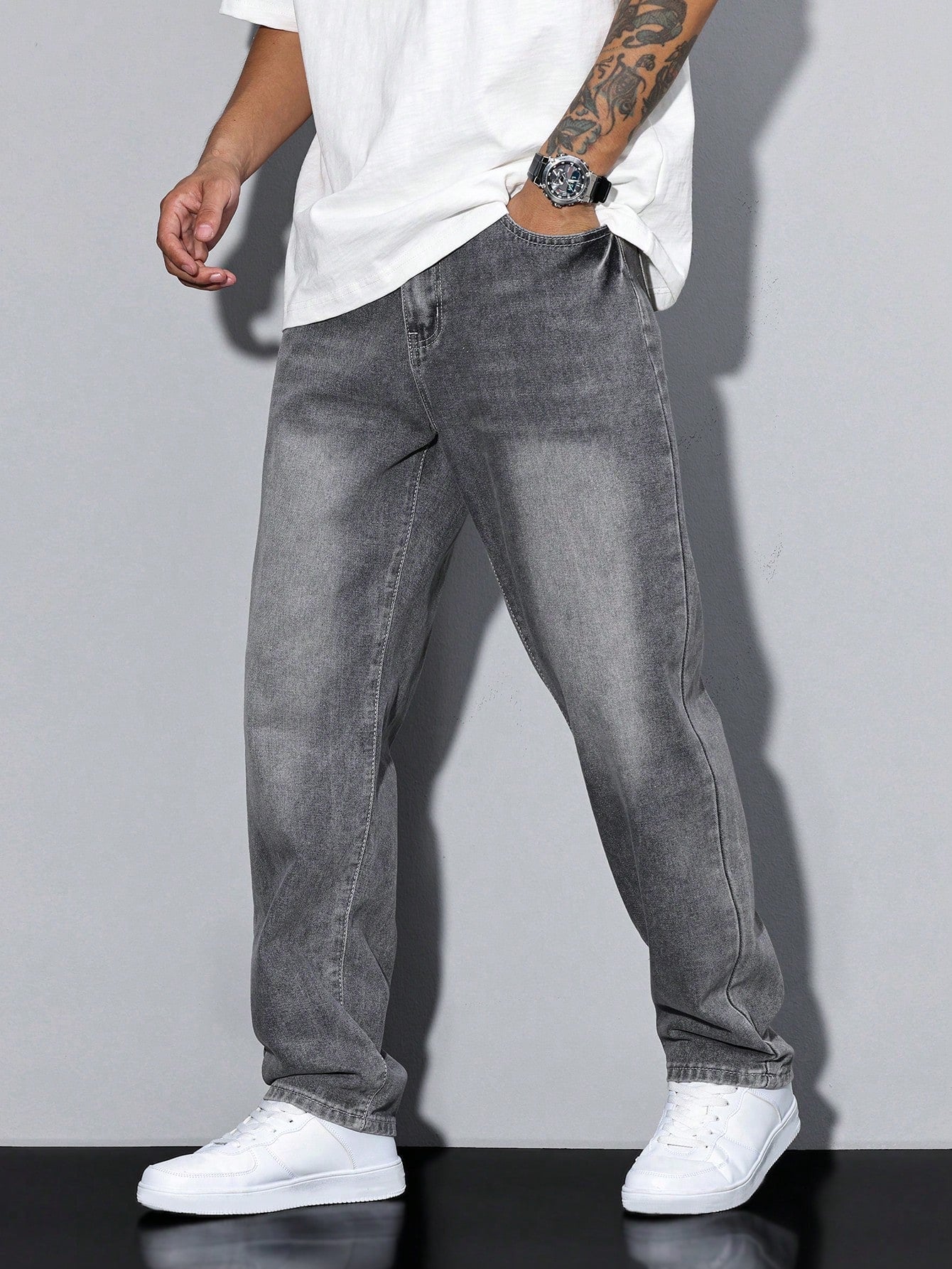 Heren Jeans Broek | Gedempte Wassing
