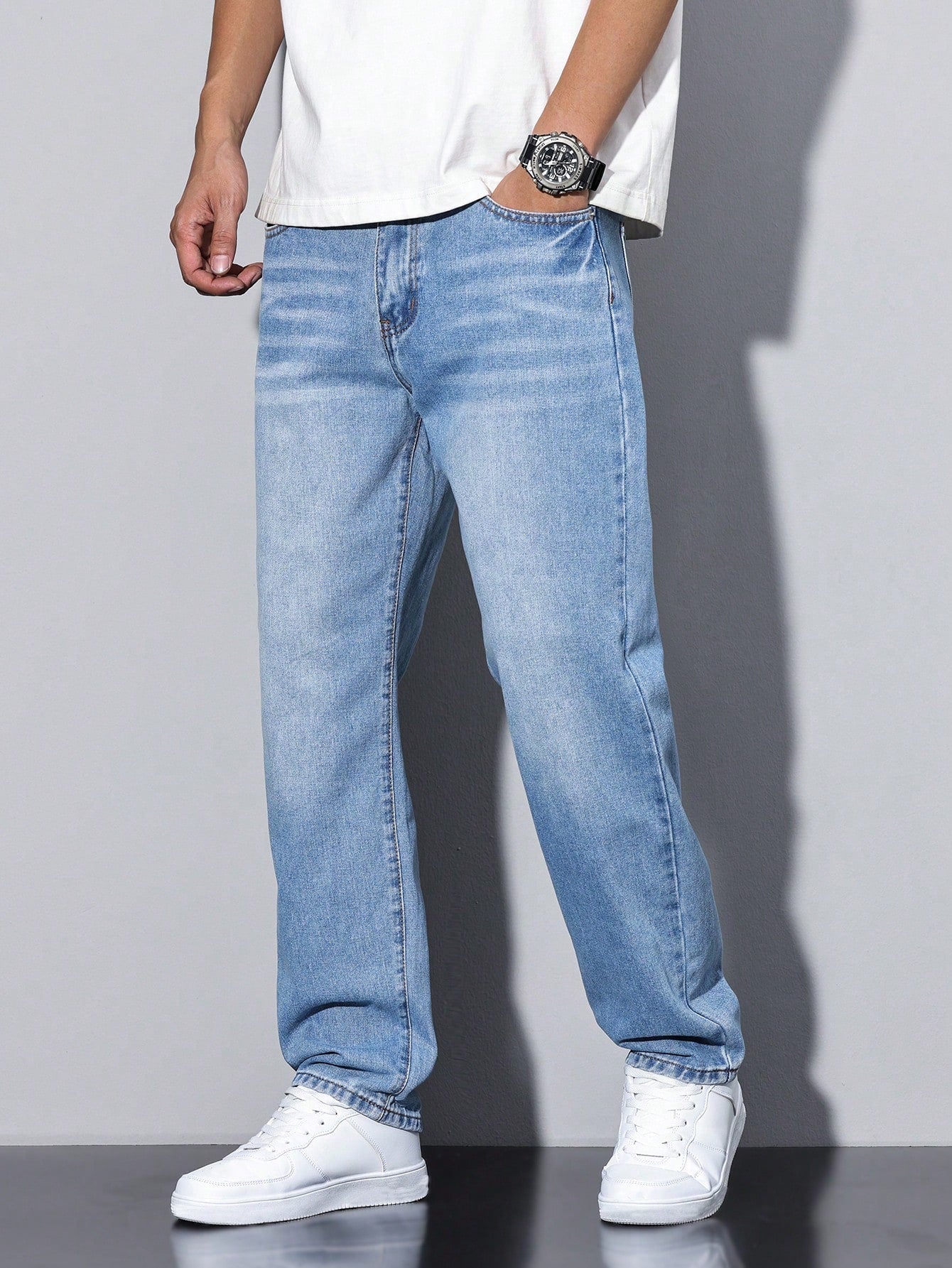 Heren Jeans Broek | Gedempte Wassing