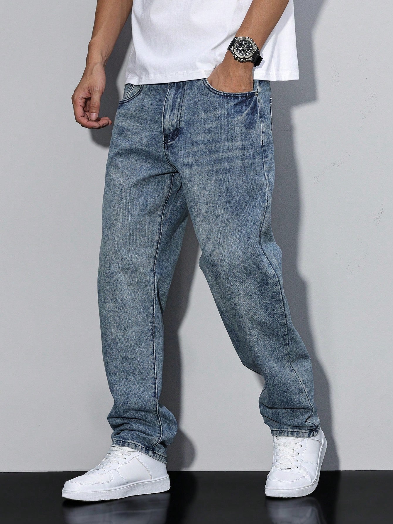 Heren Jeans Broek | Gedempte Wassing
