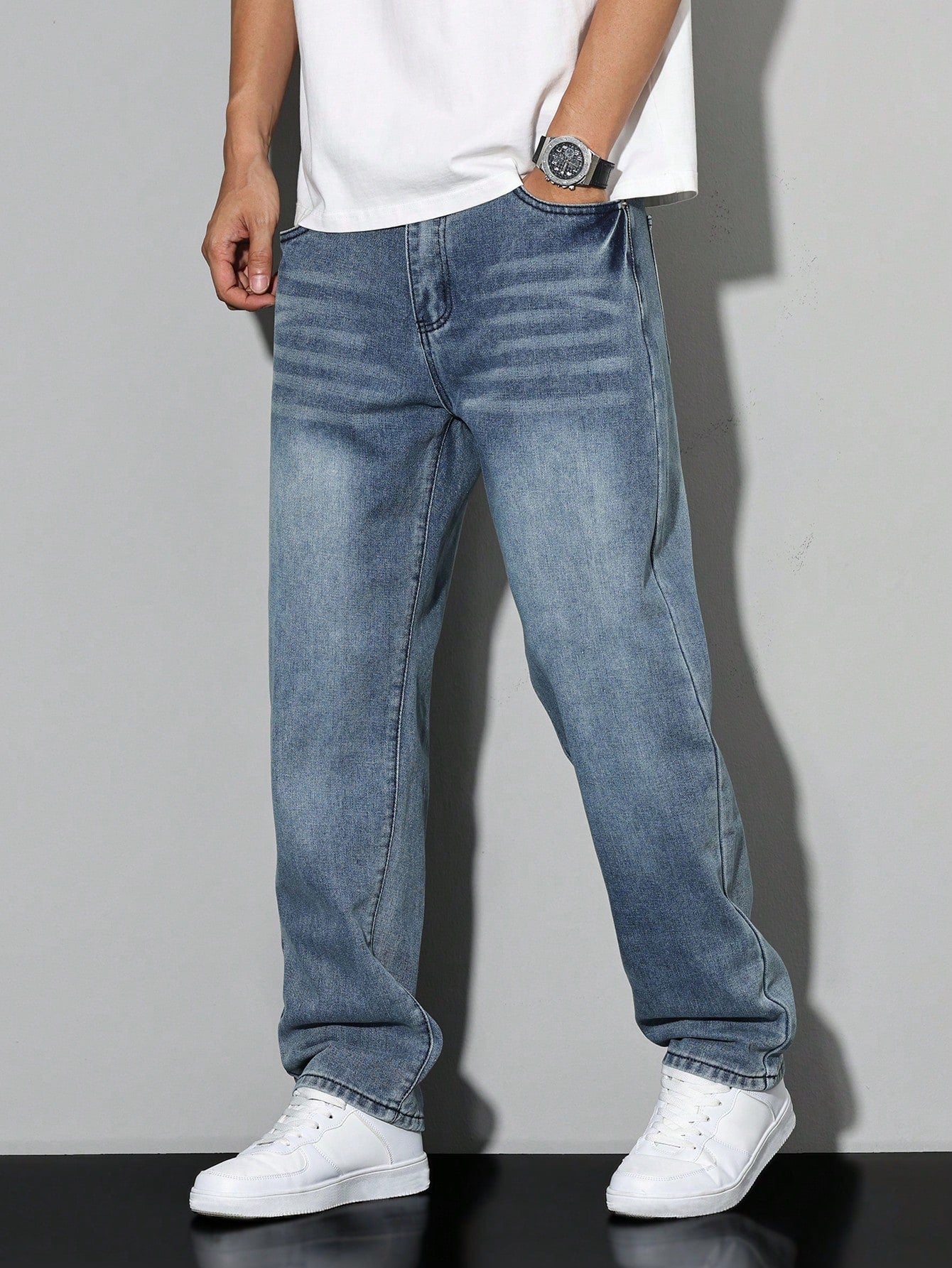 Heren Jeans Broek | Gedempte Wassing