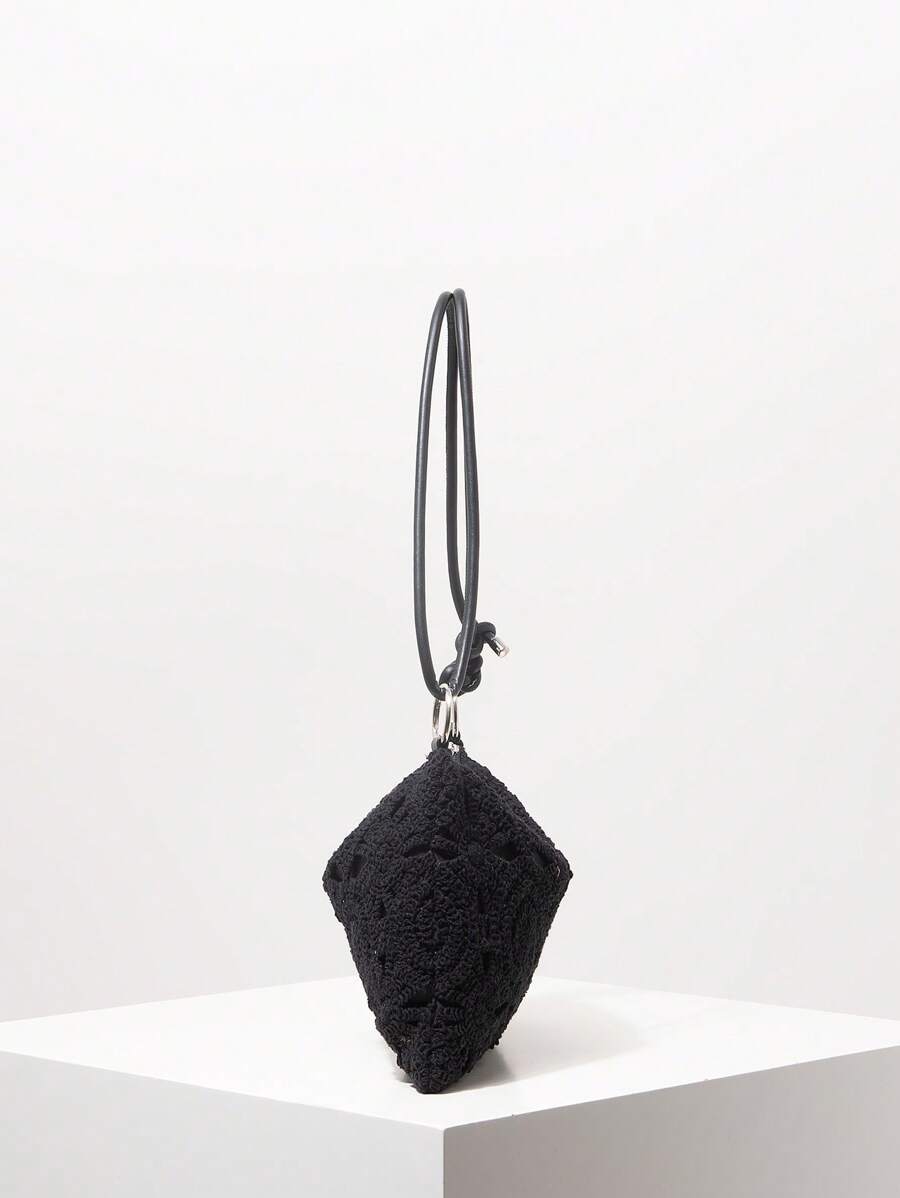 Dames Bohemian Zomer Rieten Tas | Klein, Met Gehaakt Design