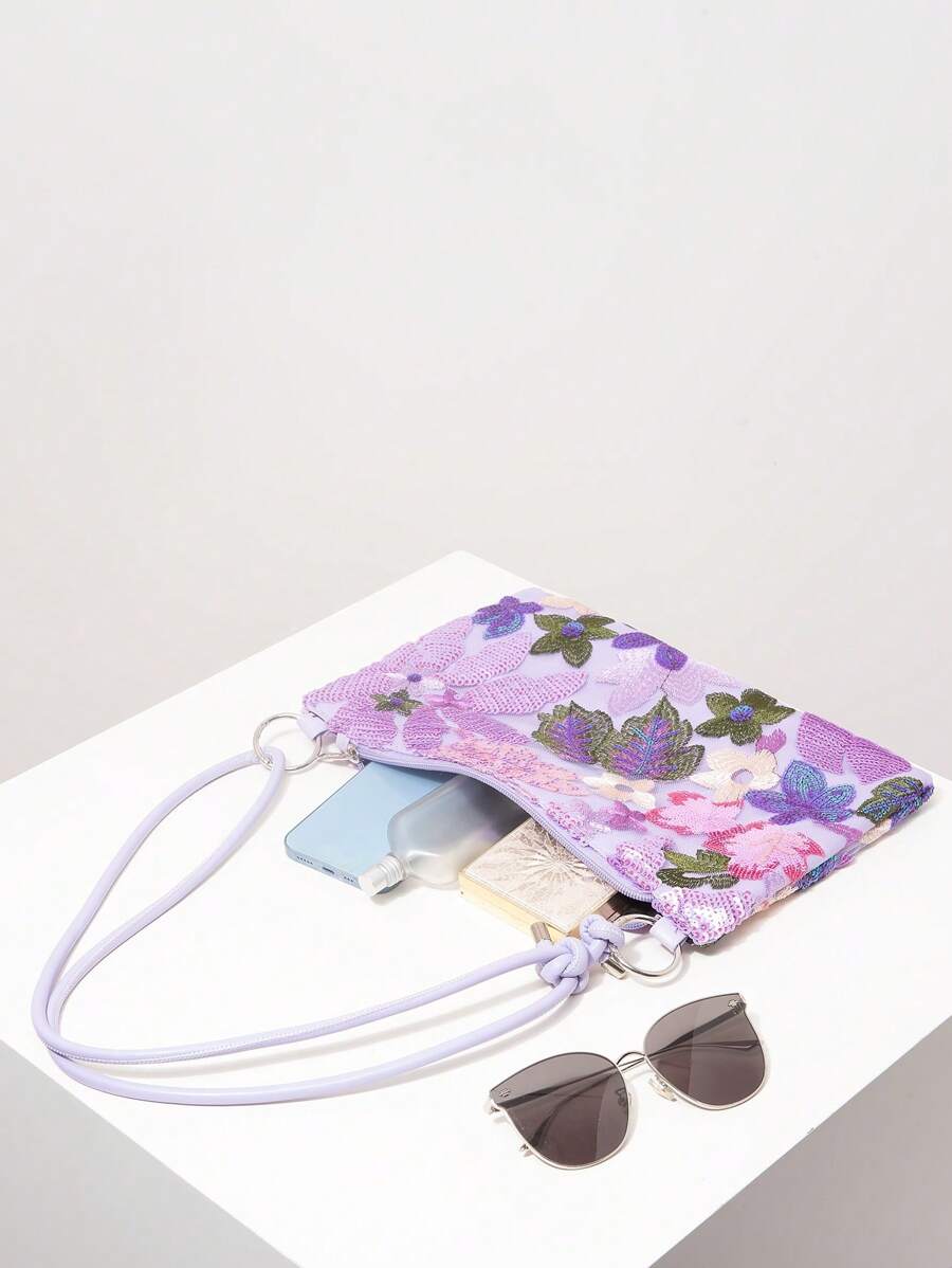 Dames Bohemian Zomer Rieten Tas | Klein, Met Gehaakt Design