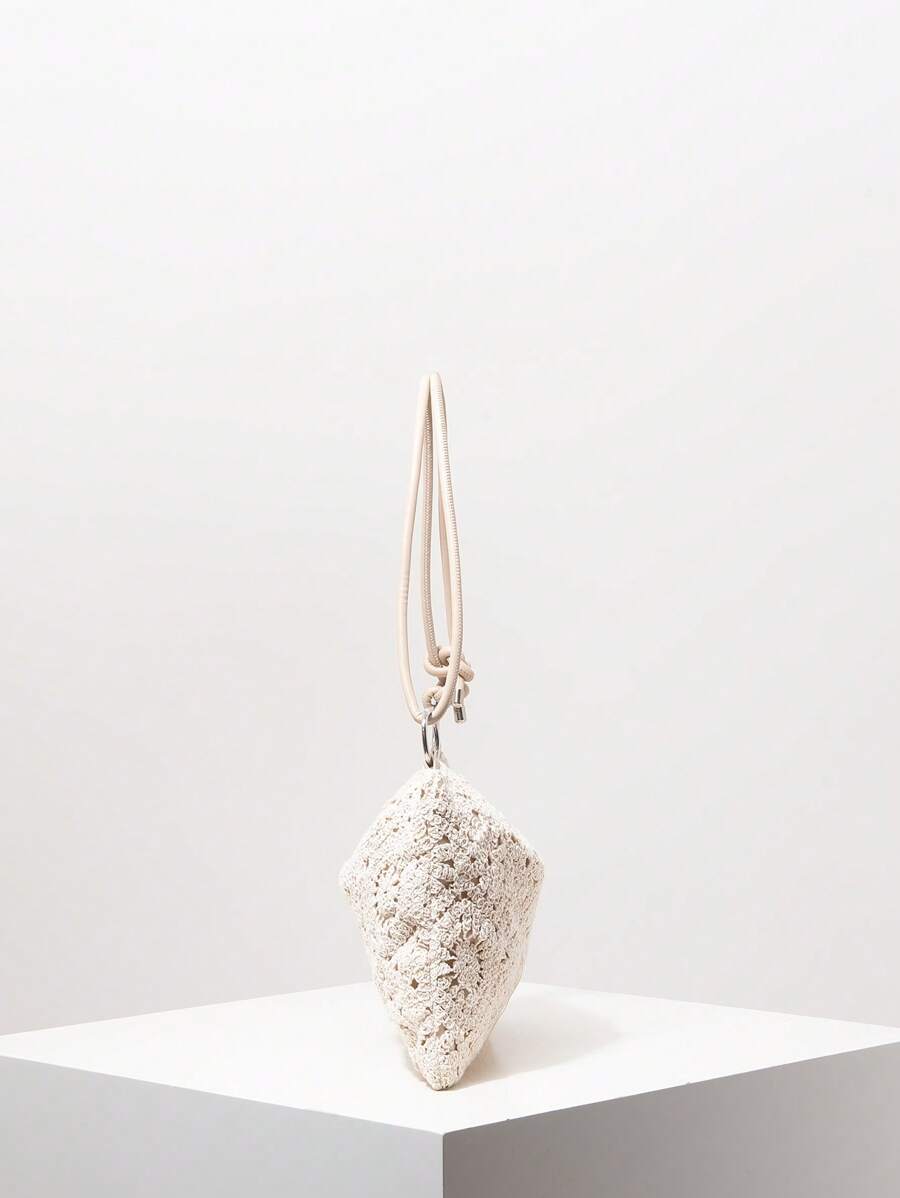Dames Bohemian Zomer Rieten Tas | Klein, Met Gehaakt Design