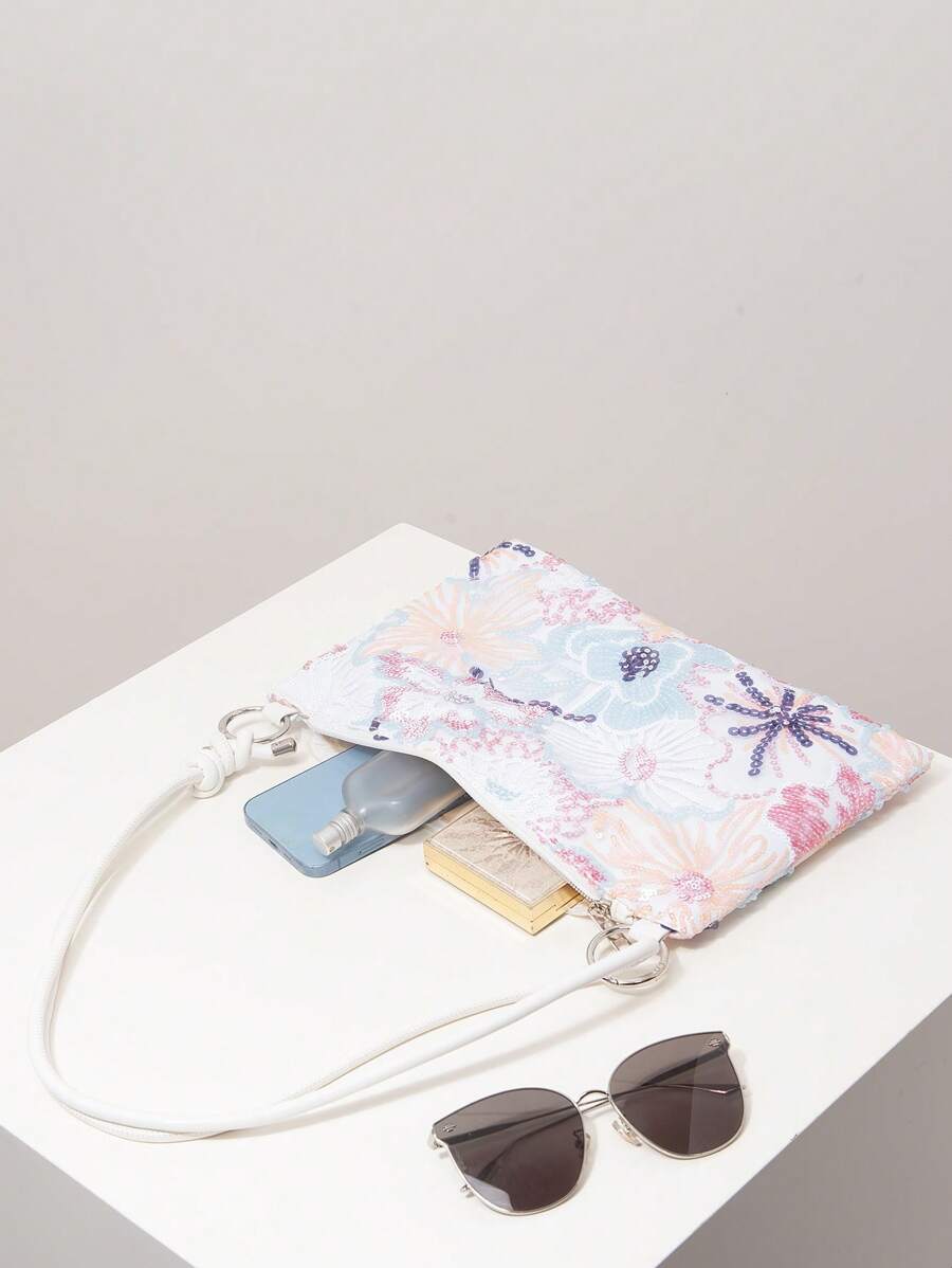 Dames Bohemian Zomer Rieten Tas | Klein, Met Gehaakt Design