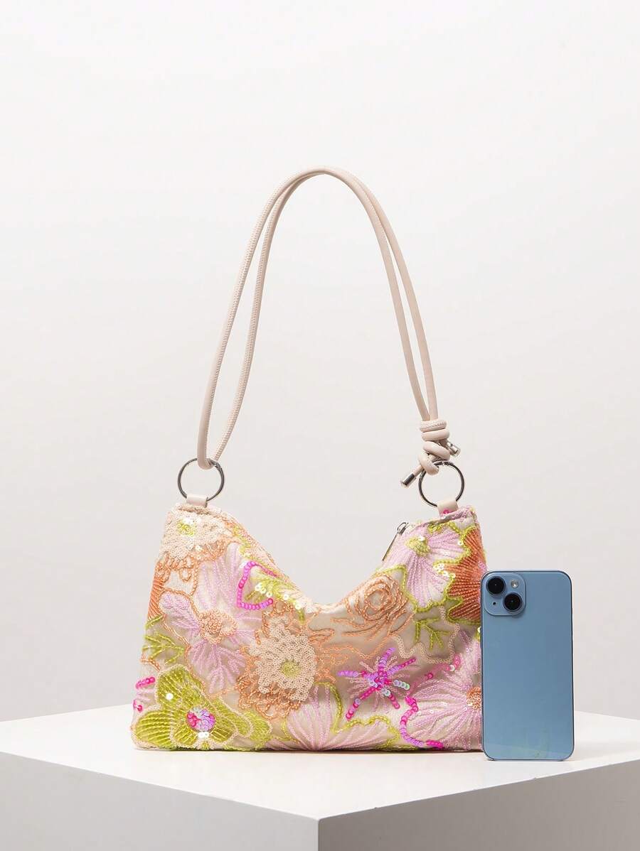 Dames Bohemian Zomer Rieten Tas | Klein, Met Gehaakt Design