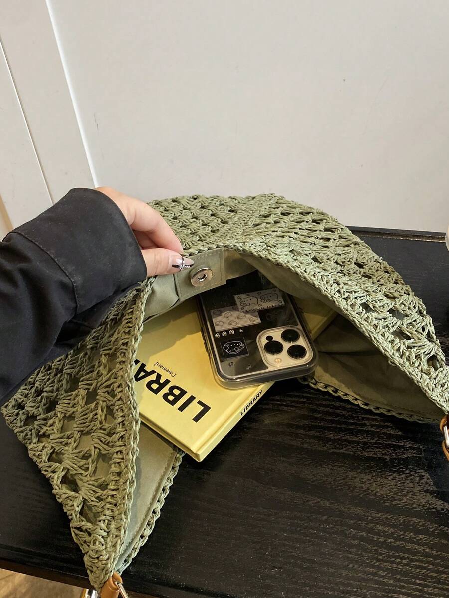 Dames Bohemian Zomer Rieten Tas | Groot, Gehaakt Design