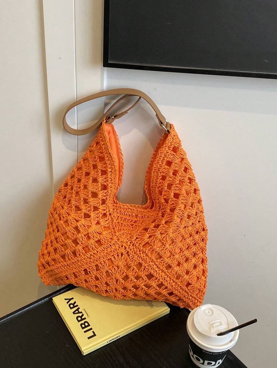 Dames Bohemian Zomer Rieten Tas | Groot, Gehaakt Design