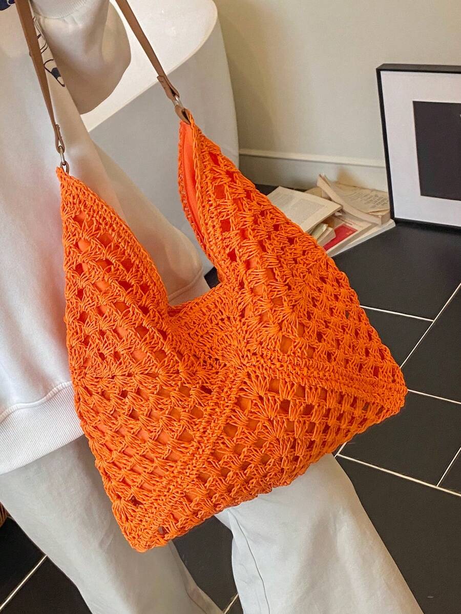 Dames Bohemian Zomer Rieten Tas | Groot, Gehaakt Design