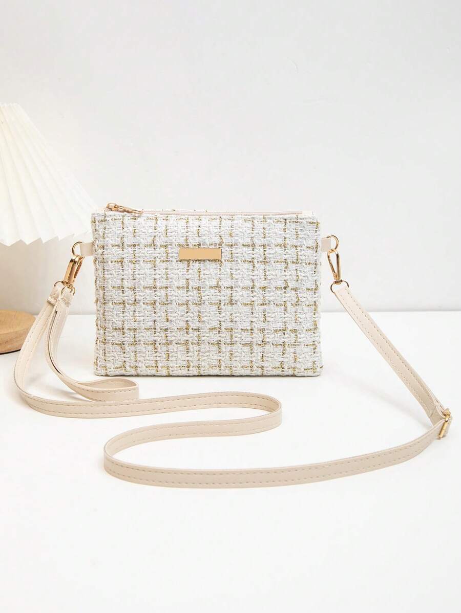 Dames Kleine Zomer Rieten Tas | Modern, Met Leren Schouderriem