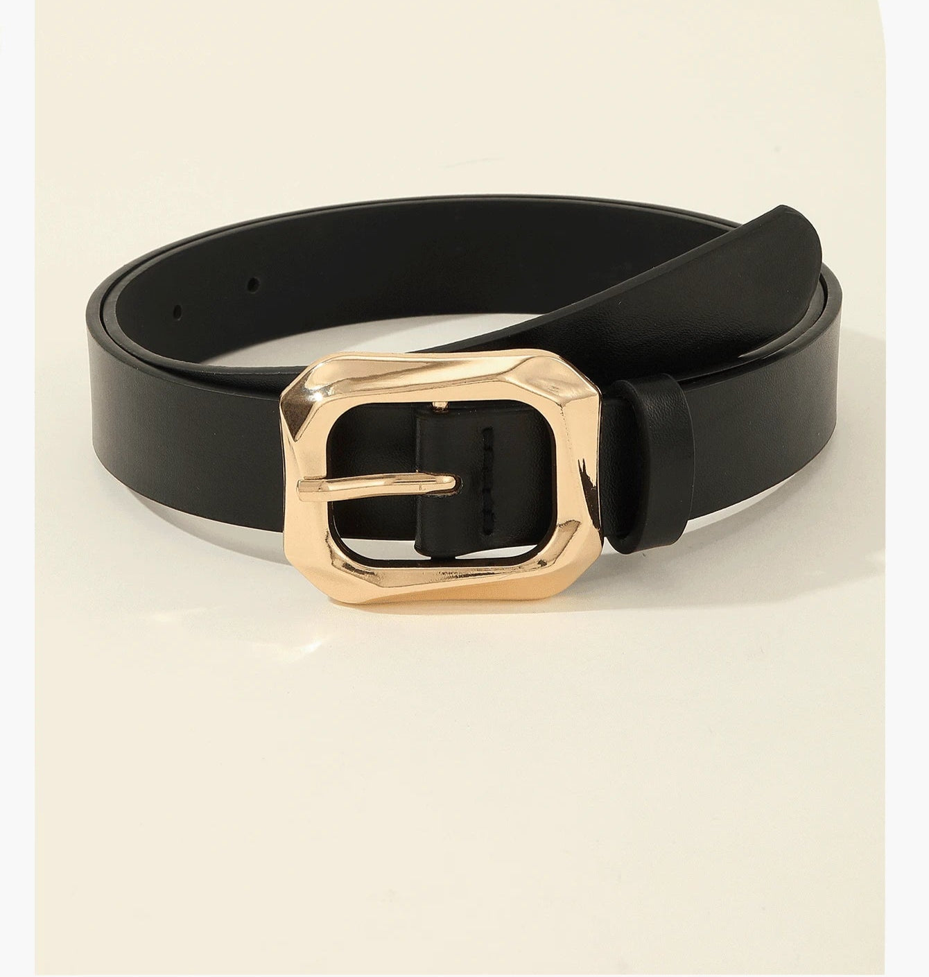 Dames Zwarte Zomer Riem | Breed, Met Gouden Gesp