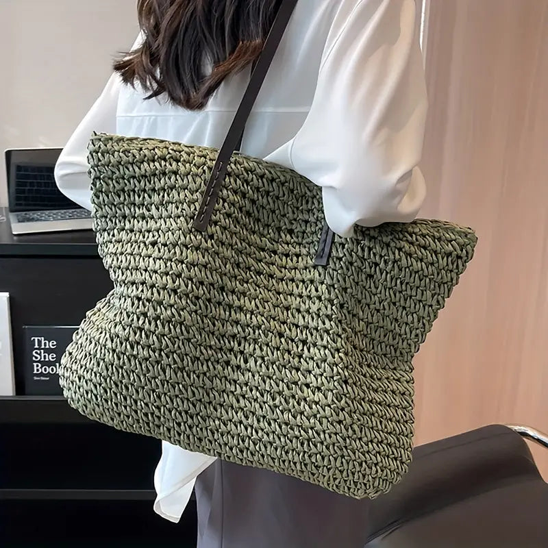 Dames Zomer Shopper | Gevlochten, Groot Formaat