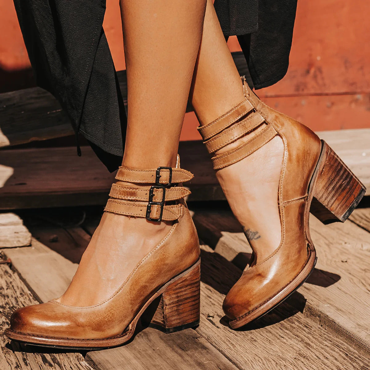 Dames Zomer Hakschoenen | Hoog, Riemsluiting