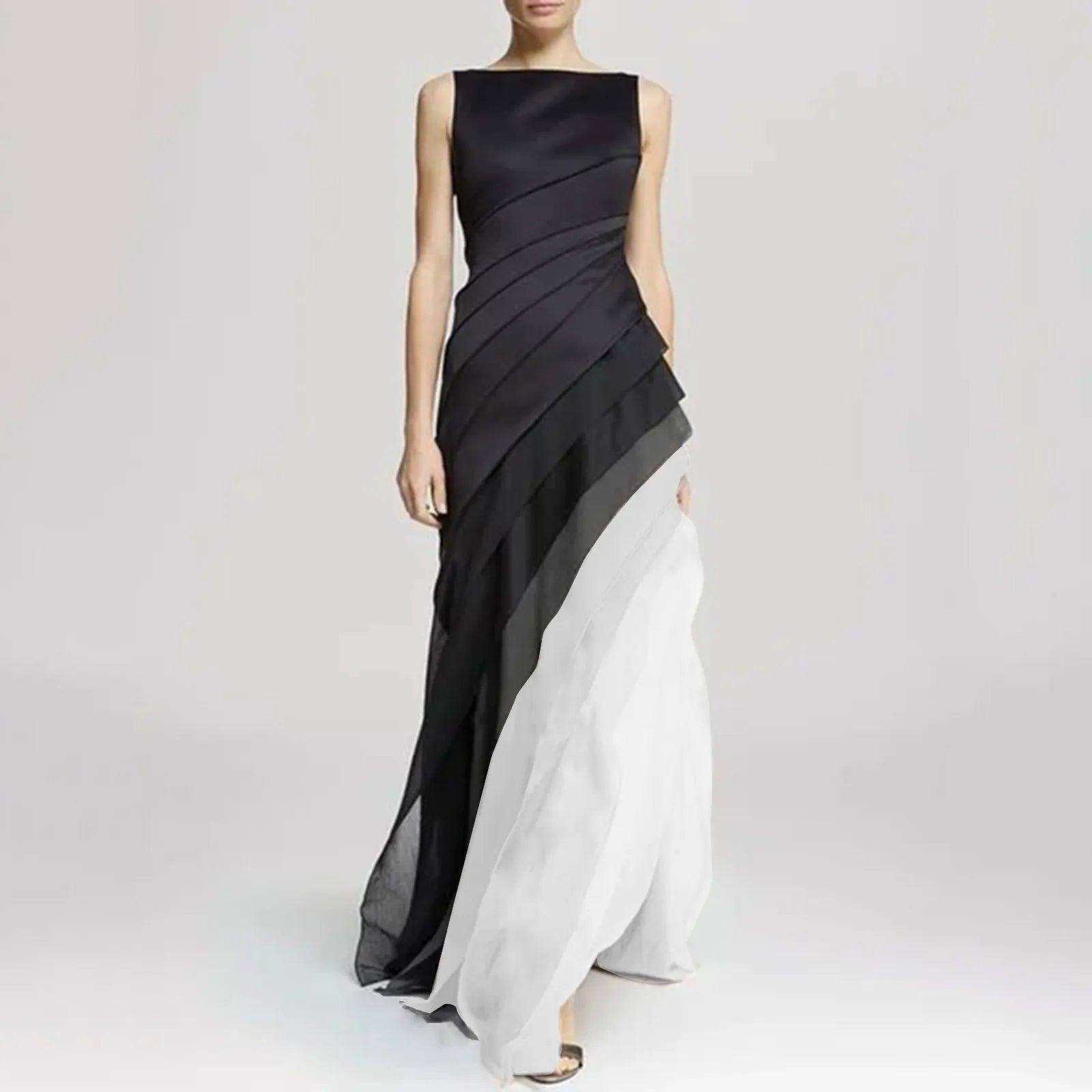 Dames Elegante avondjurk met ombre effect | Maxi