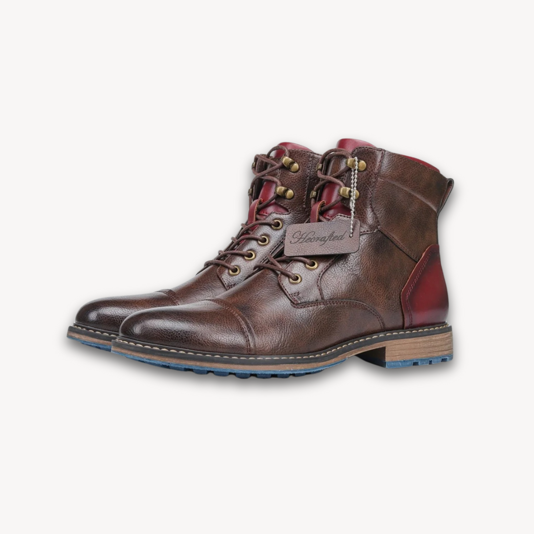 Heren Leren Boots - Comfortabele Casual Enkellaarsjes
