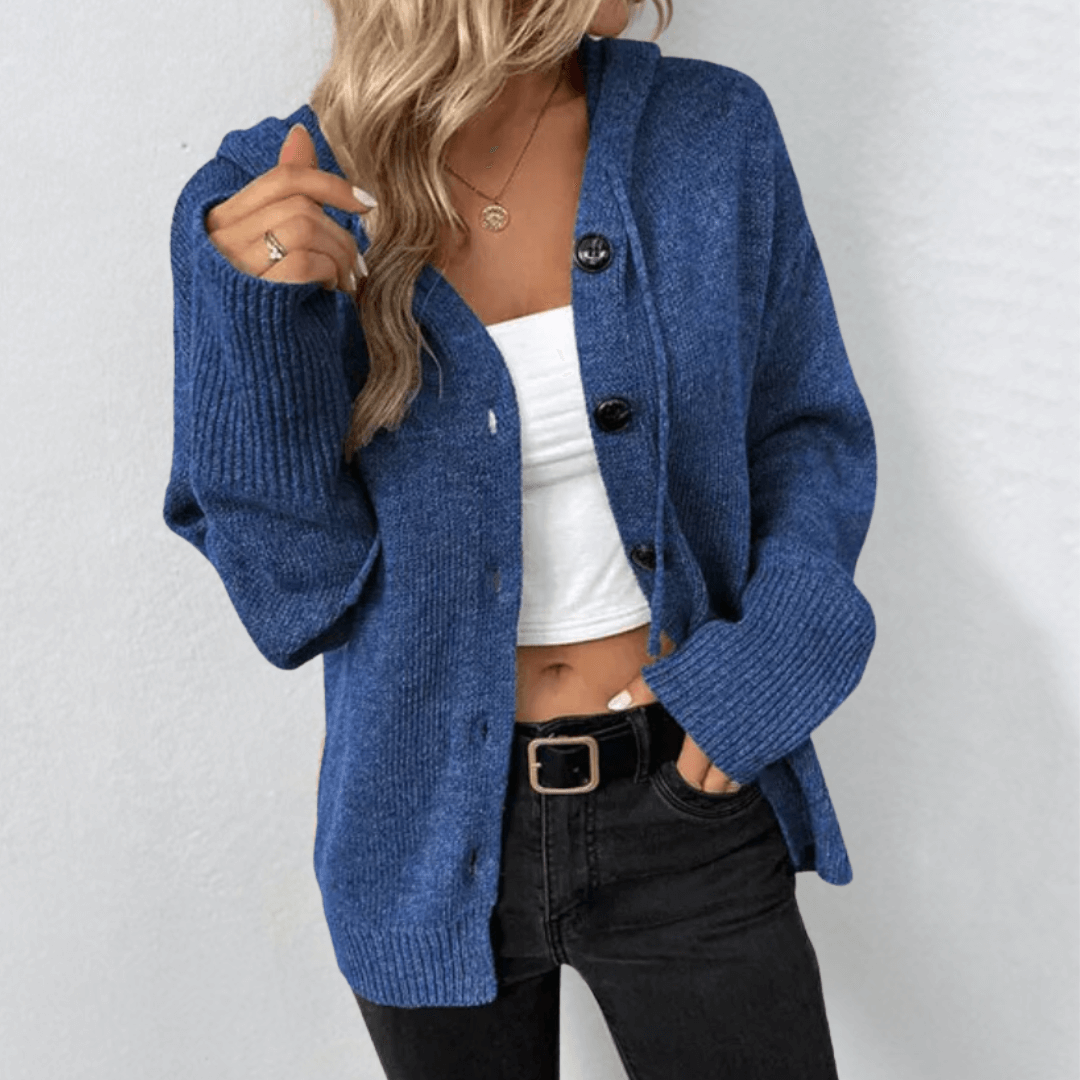 Dames Herfst Cardigan | Grofgebreid, Met Knopen