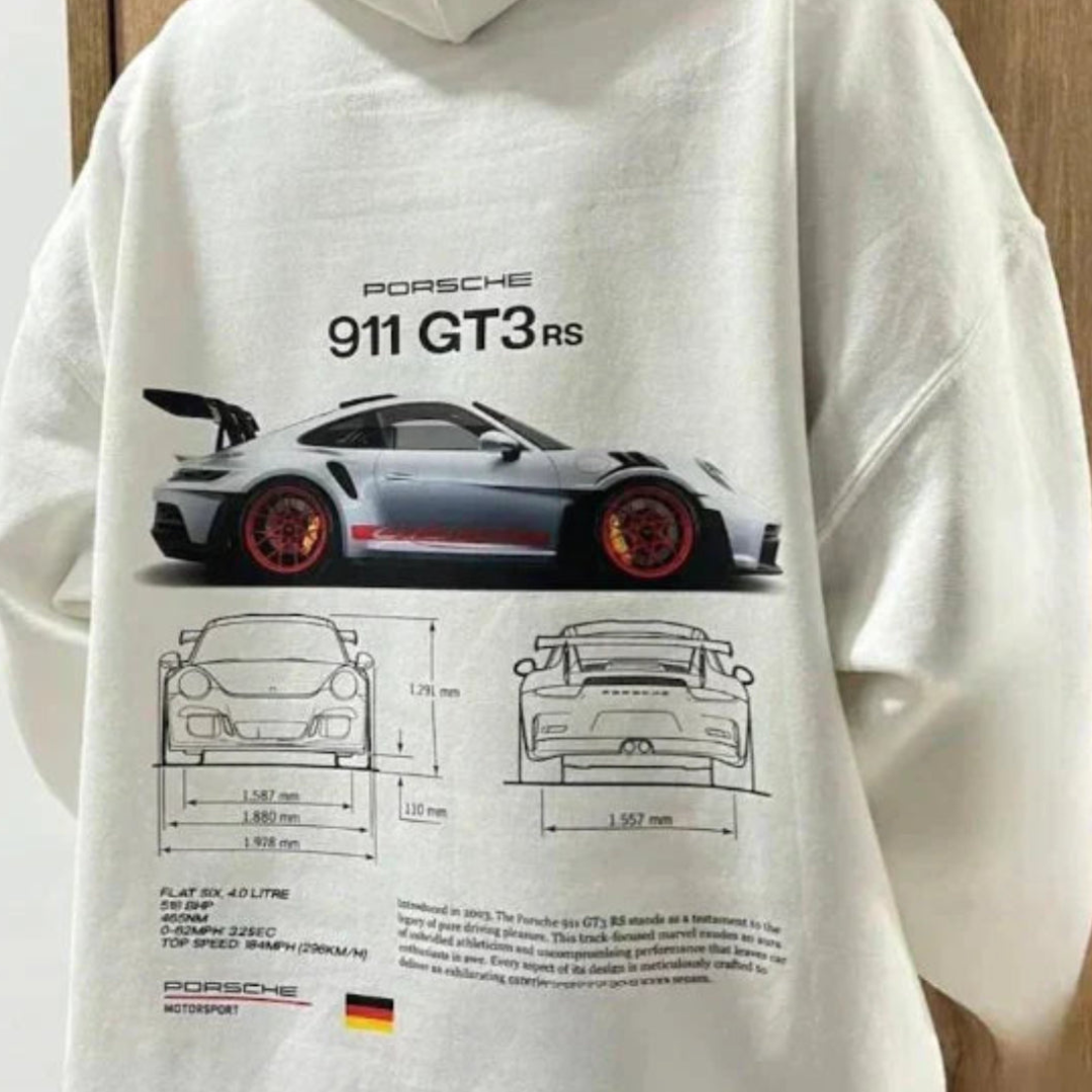 Heren Bedrukte Sweatshirts | Kap met Porsche Stijl