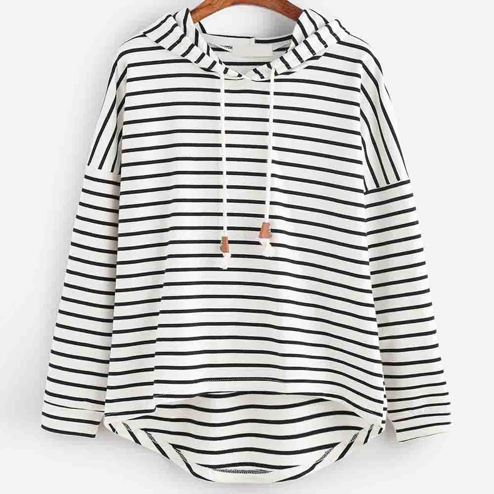 Dames Zomer Hoodie | Gestreept, Met Capuchon