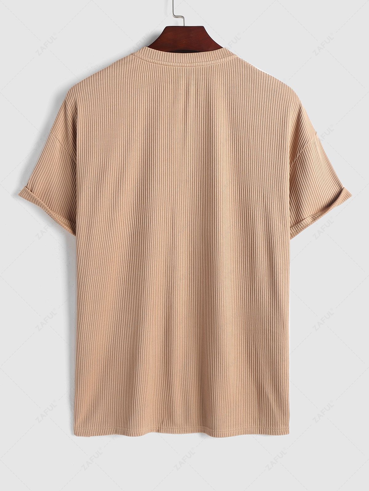 Heren Geribbeld T-shirt | Korte Mouwen