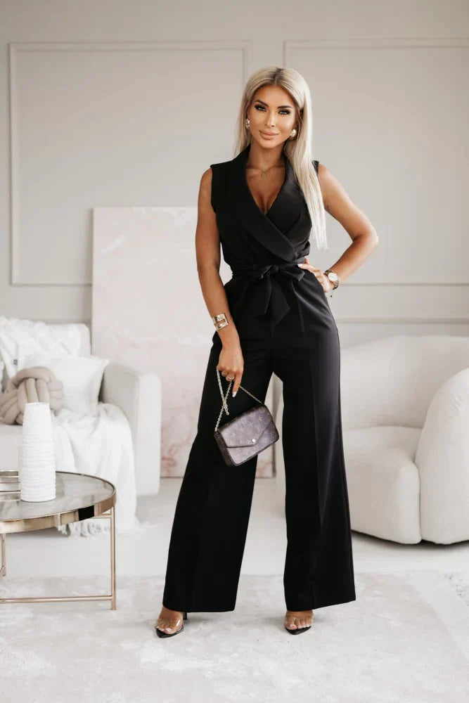 Dames elegante jumpsuit | Zwarte feestelijke stijl