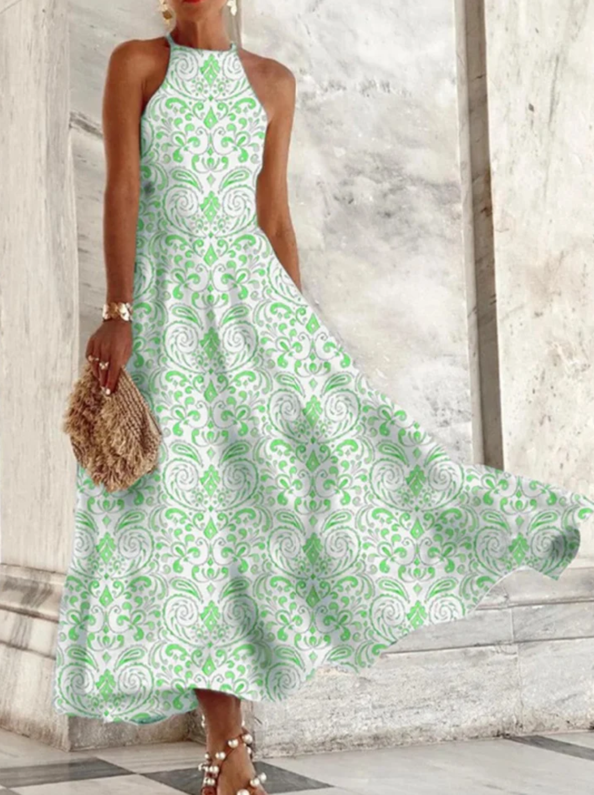 Abito estivo maxi A-line leggero da donna