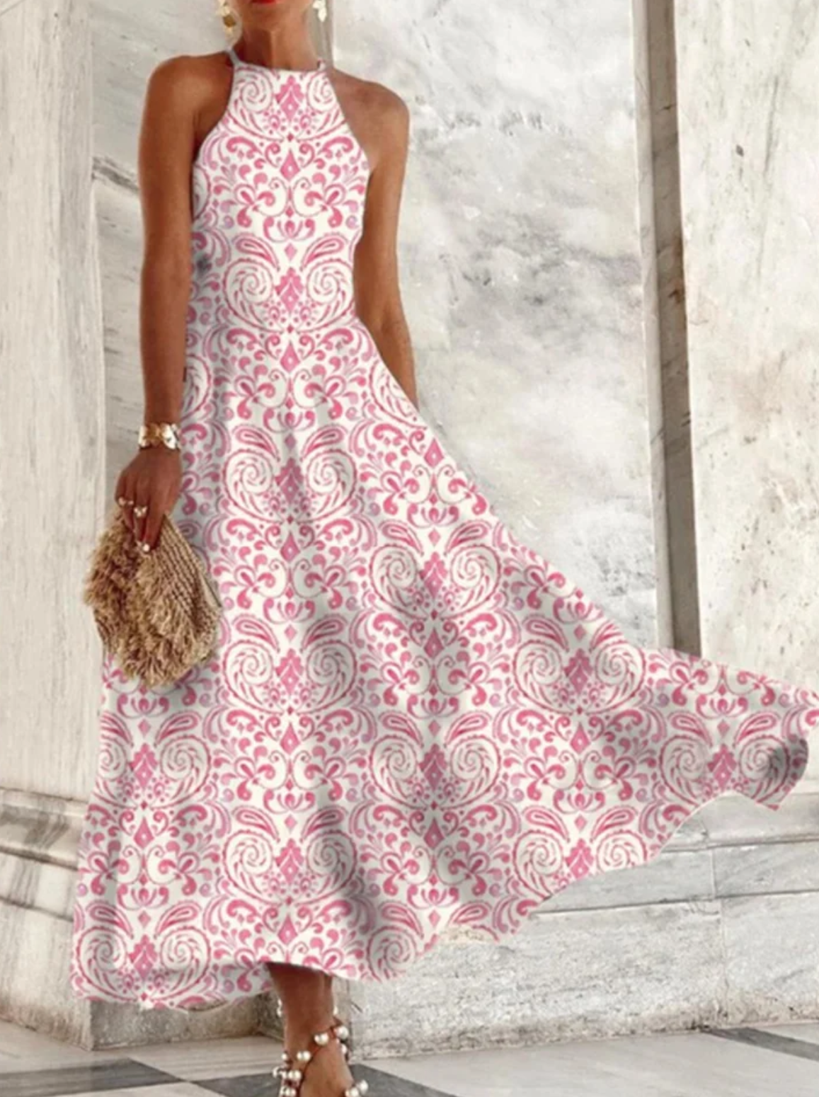 Abito estivo maxi A-line leggero da donna
