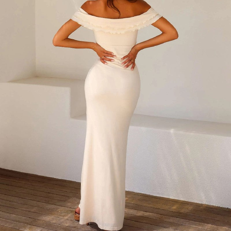 Dames Elegante Blote-Schouders Avondjurk | Maxi