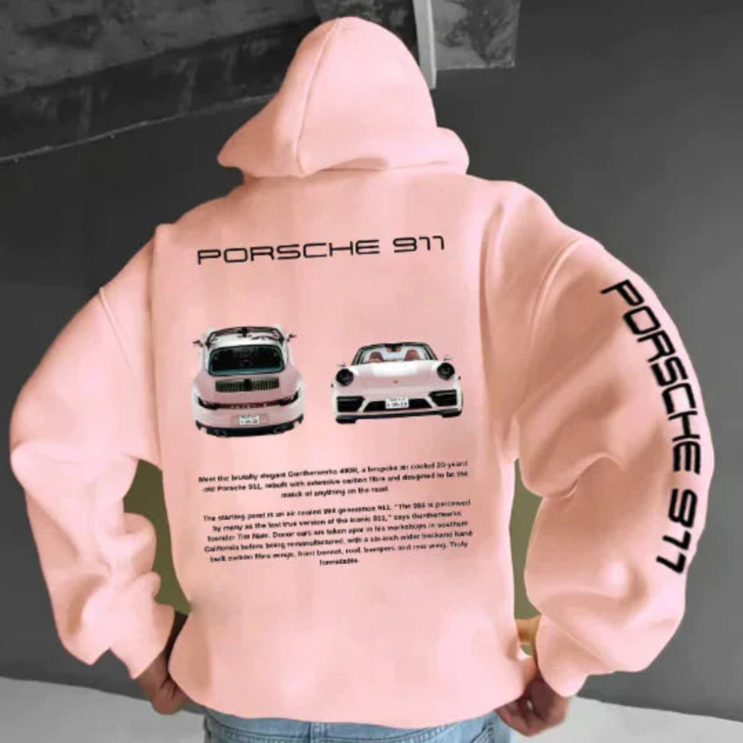 Heren Bedrukte Sweatshirts | Kap met Porsche Stijl