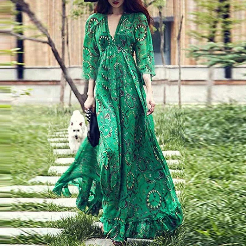 Abito estivo bohemien arioso da donna | Maxi