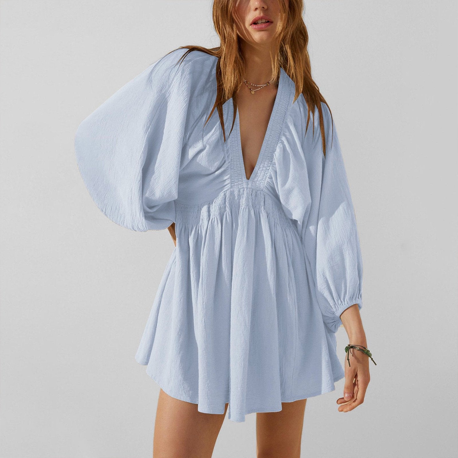 Dames Diepe-hals zomerjurk | Mini