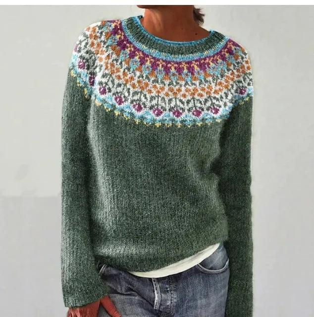 Elvira | Dames retro trui | warm, gebreid