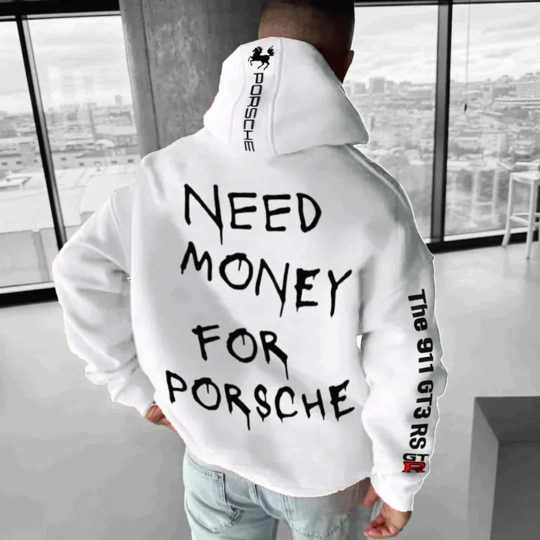 Heren Bedrukte Sweatshirts | Kap met Porsche Stijl