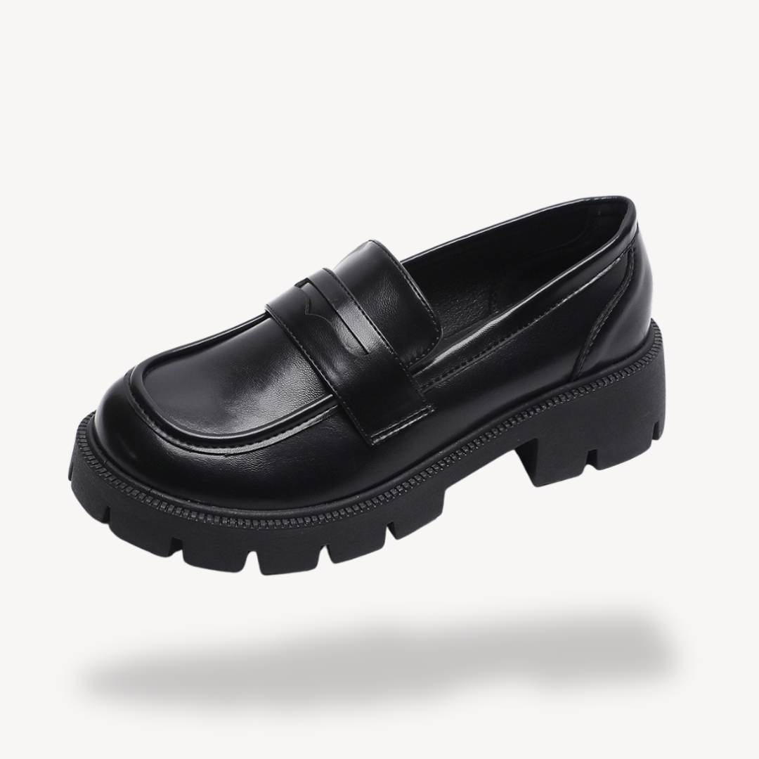Dames Zomerse Leren Loafers | Elegant, Zwart
