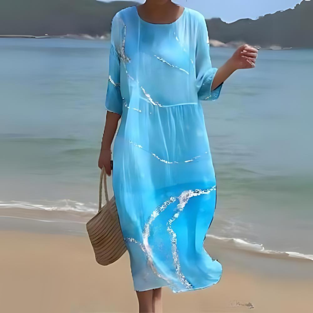 Dames Luchtige elegante zomerjurk | Midi