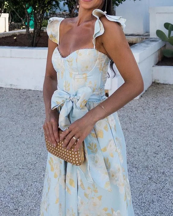 Dames Elegante A-lijn Zomerjurk | Maxi