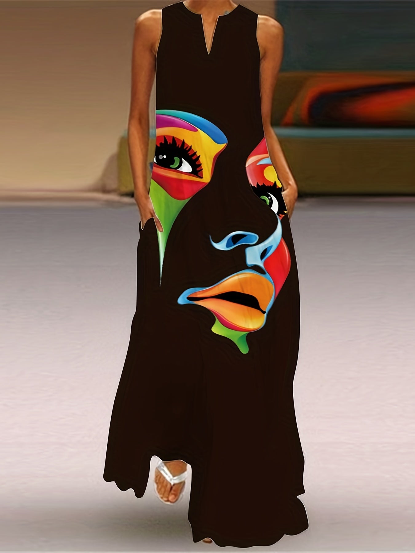 Abito estivo elegante artistico da donna | Maxi