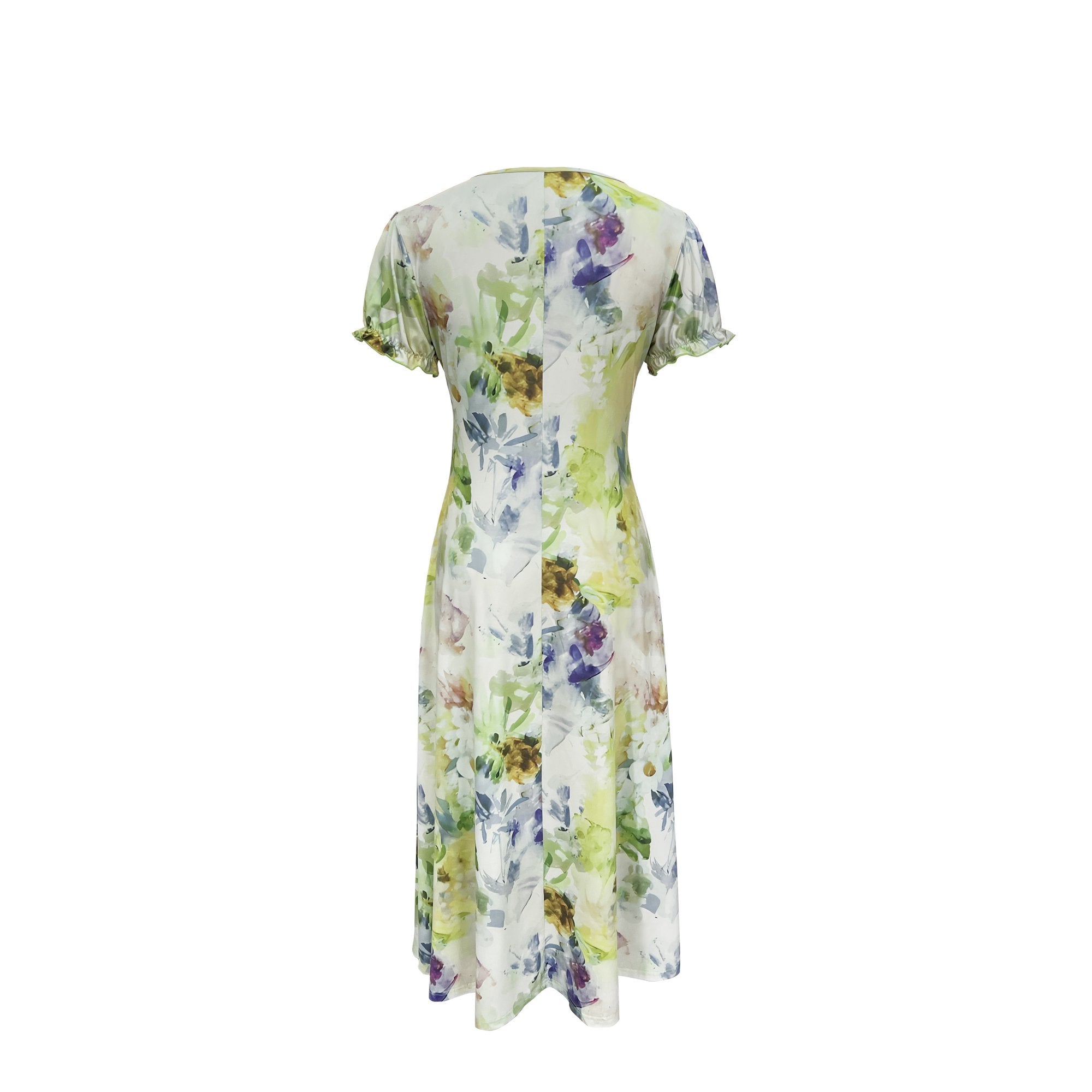 Dames Elegante zomerjurk met bloemenpatroon | Midi