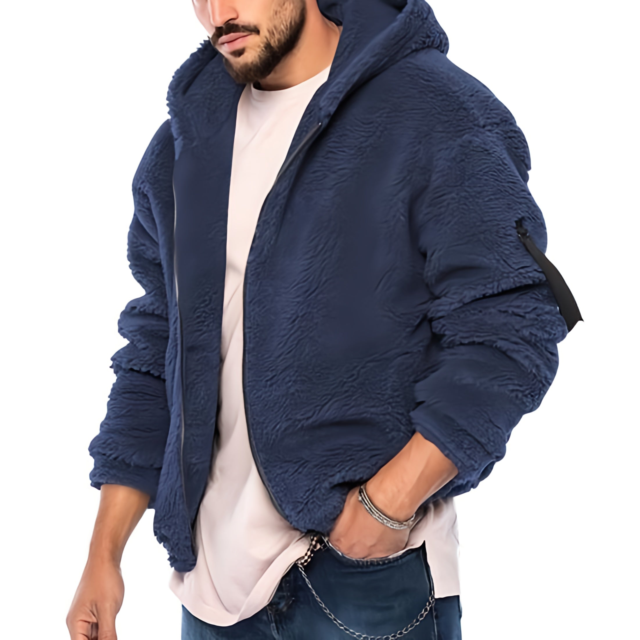 Heren Teddy Fleece Jas met Ritssluiting | Warm, Comfortabel