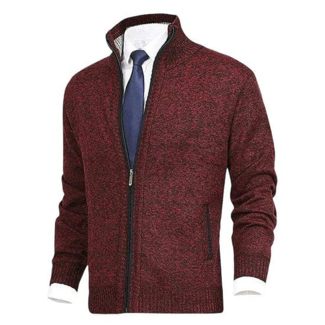 Heren Moderne Winter Strickjacke | Ritssluiting, Fijngebreid