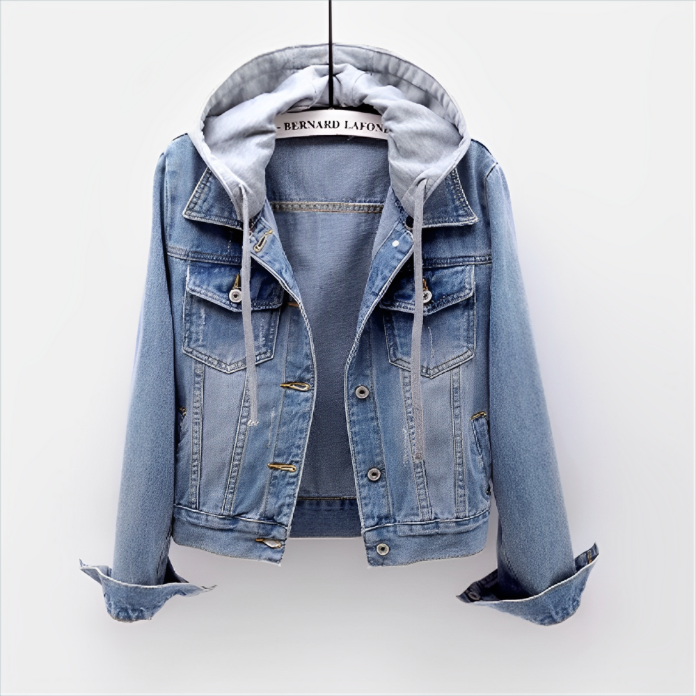 Dames Collegejack | Lichte Denimlook