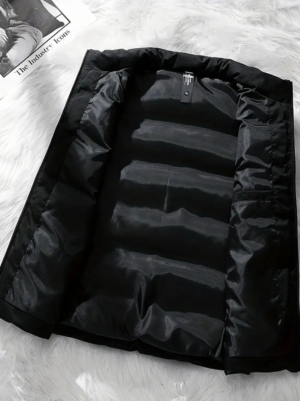 Gilet Invernale Imbottito Uomo | Nero, Chiusura Lampo