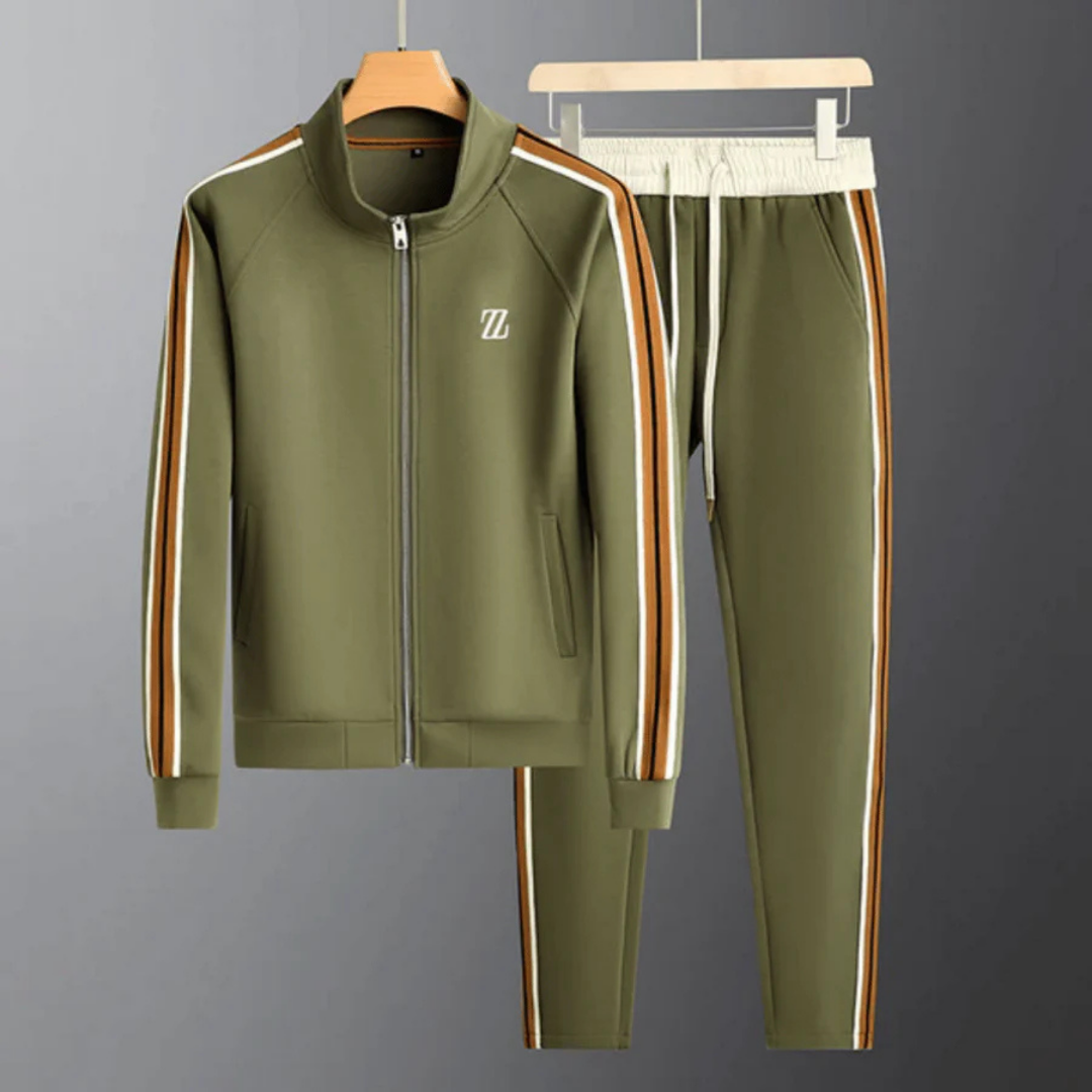 Heren Sportieve Tweedelig Set | Ritssluiting, Joggingbroek