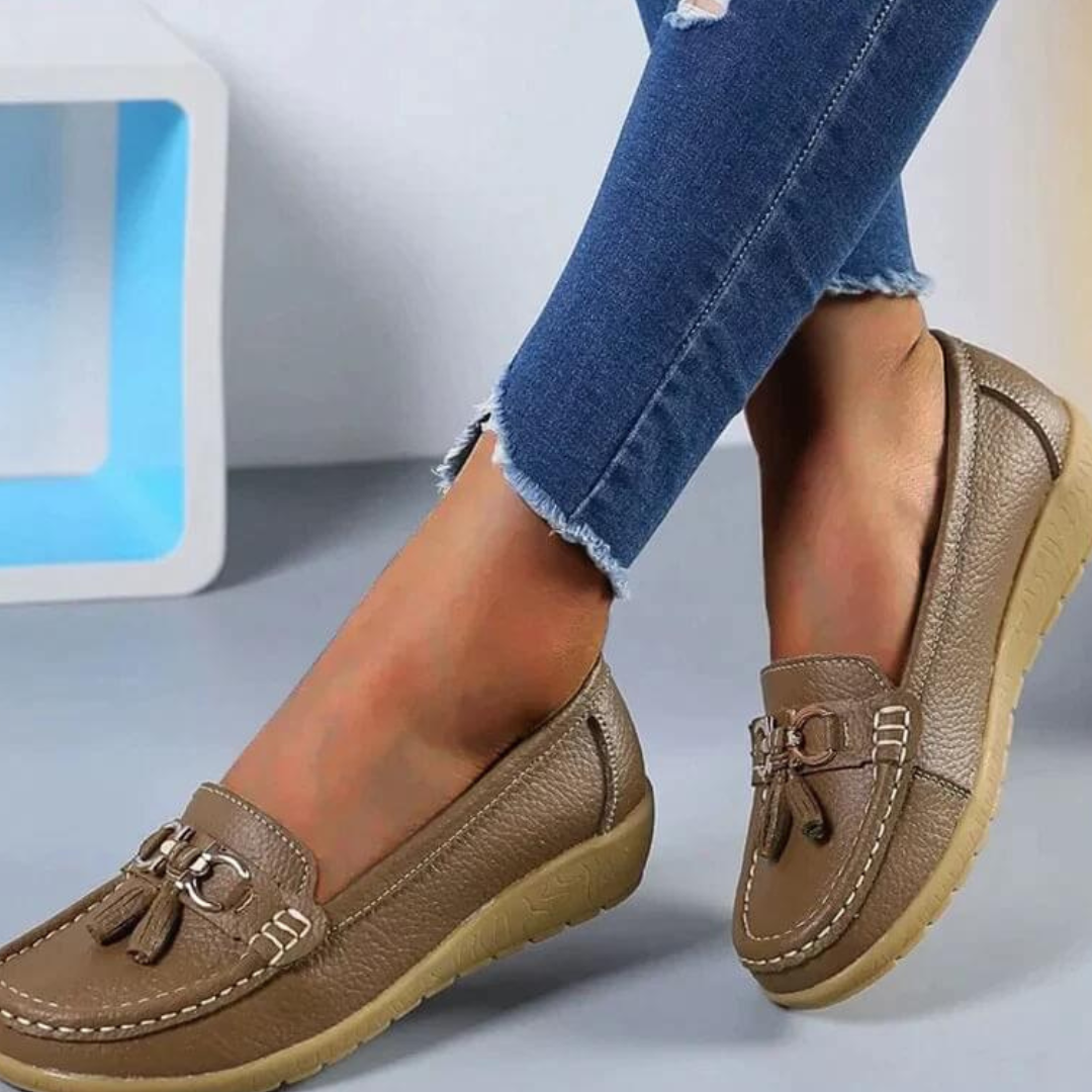 Dames Comfortabele Schoenen | Loafers met Kwastjes