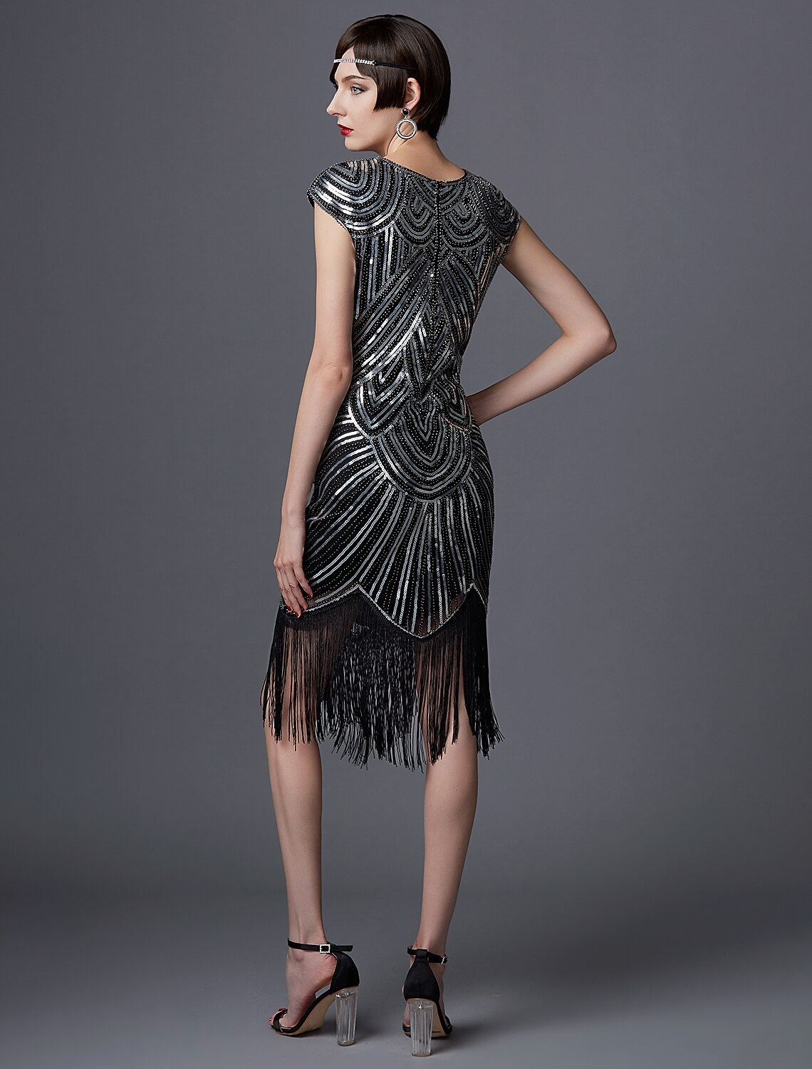 Dames Vintage Franje Feestjurk | Midi