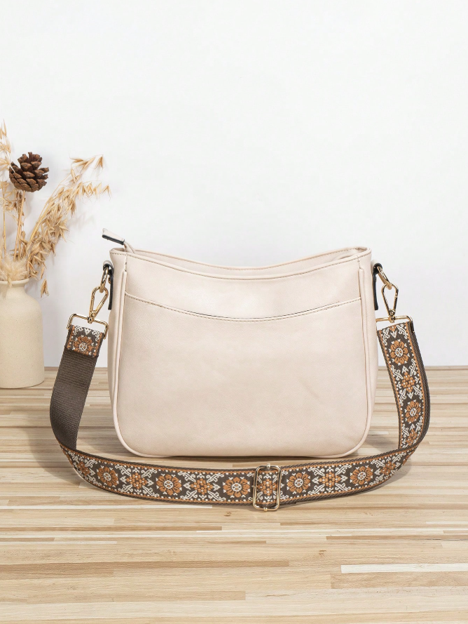 Dames Zomer Schoudertas | Medium, Met Geborduurde Band