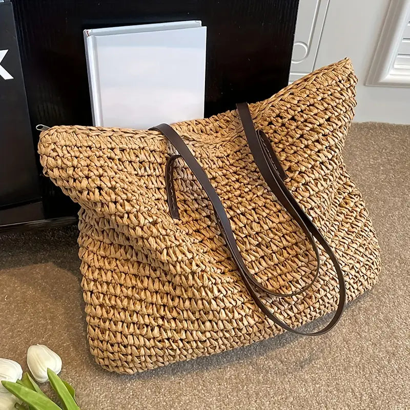Dames Zomer Shopper | Gevlochten, Groot Formaat