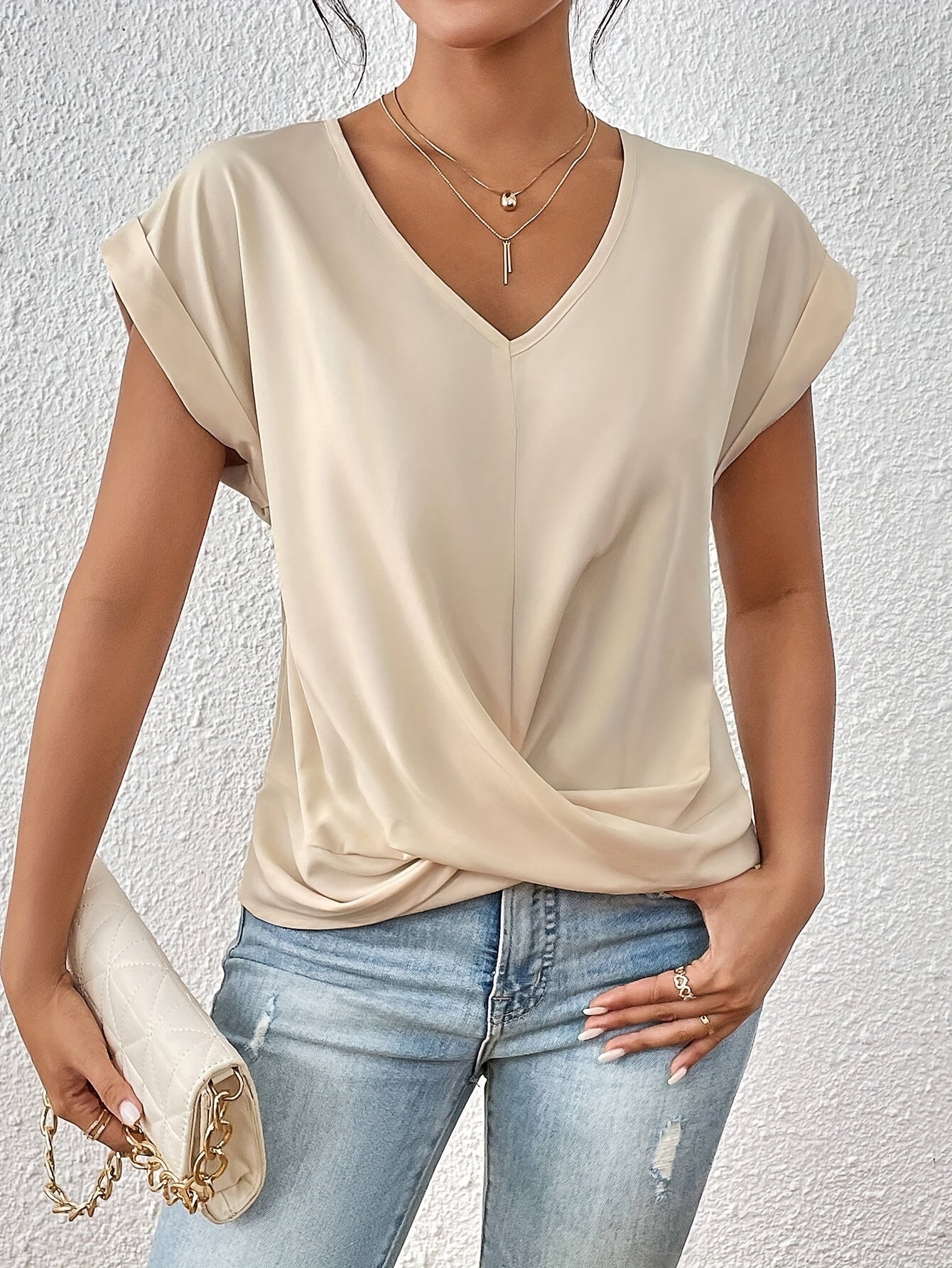 Chic & Comfortabele Sweetheart Nek T-Shirt